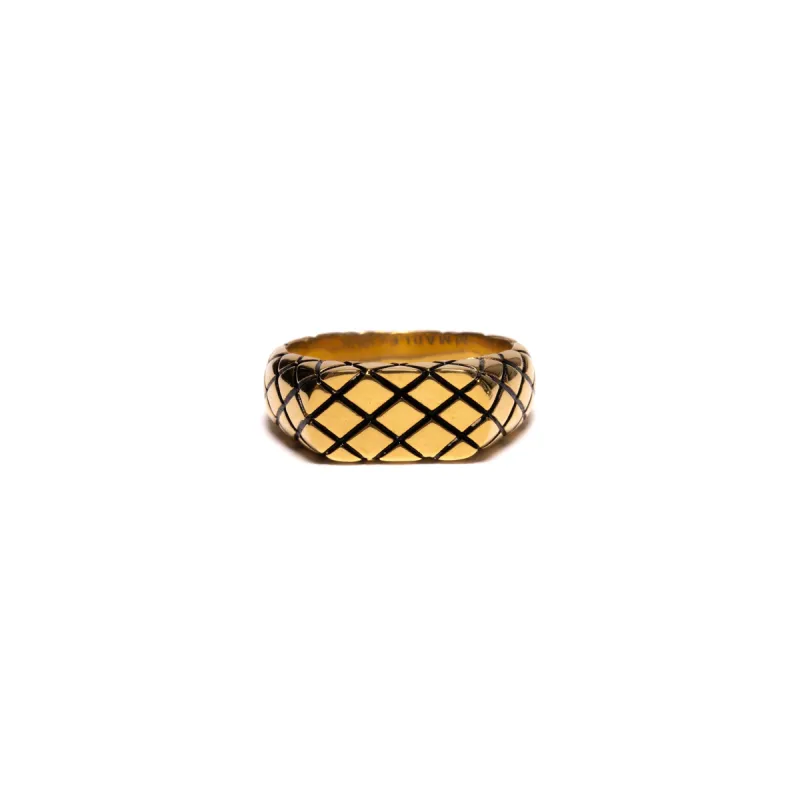 Quilted Signet Slim (14K) sold by MAPLE