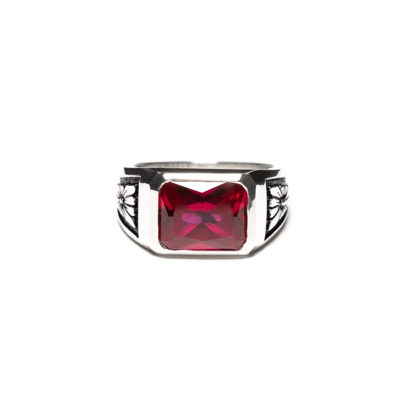 Midnight Ring Slim (Silver 925/Ruby) made by MAPLE