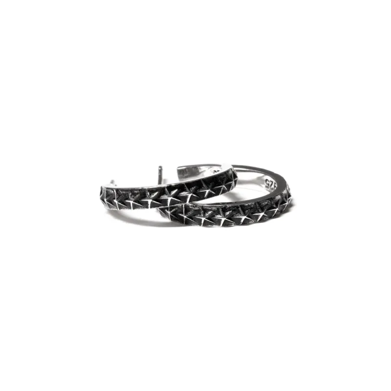 Hoop Star Earrings (Silver 925) sold by MAPLE