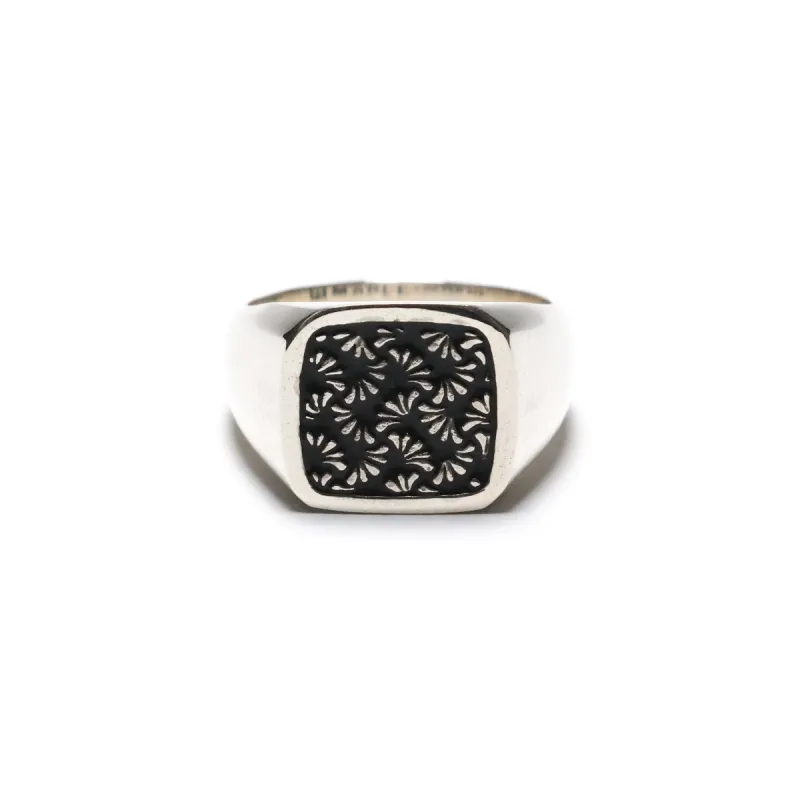 Floral Signet (Silver/Black Enamel) sold by MAPLE