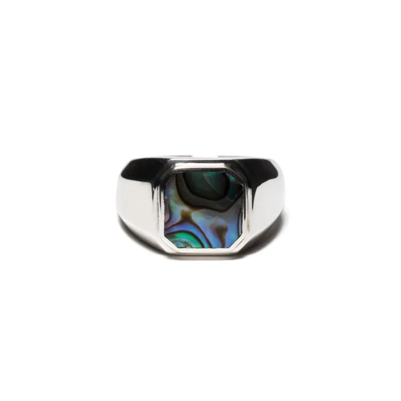 Duppy Signet Ring Silver/Abalone sold by MAPLE