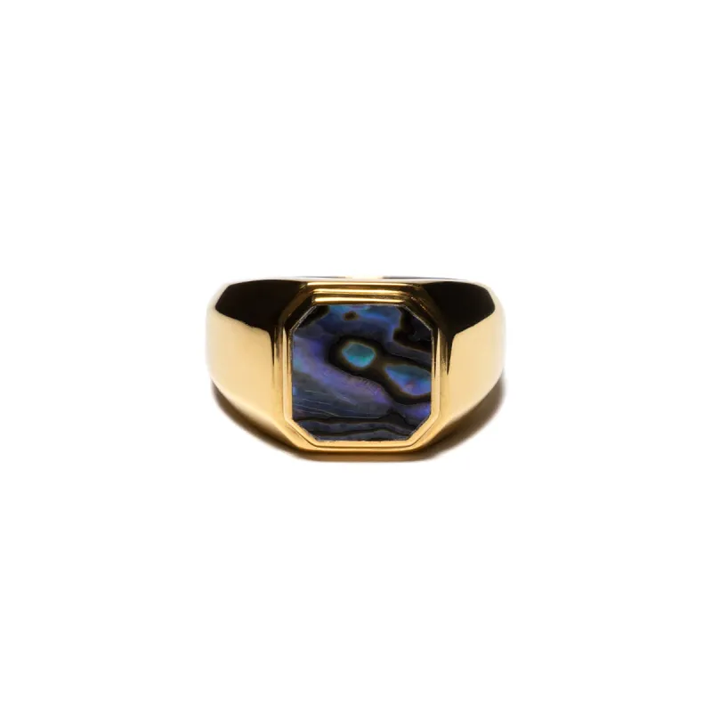 Duppy Signet Ring 14K/Abalone sold by MAPLE