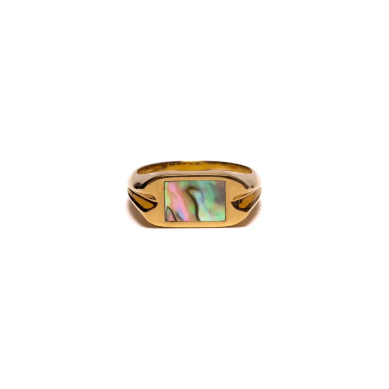 Danny Signet Ring 14K/Abalone sold by MAPLE