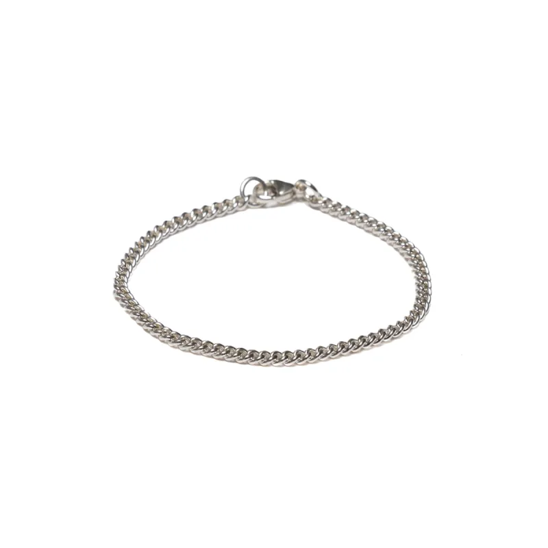 Curb Chain 4mm Bracelet (Silver 925) sold by MAPLE