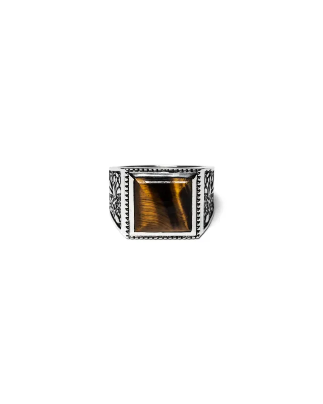 Buick Ring (Silver/Tiger Eye) sold by MAPLE