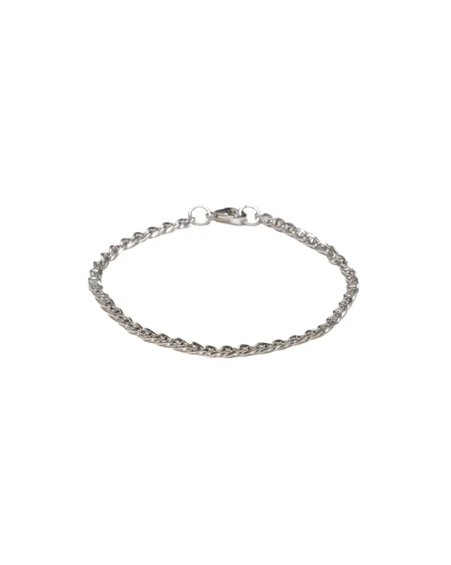 Bar Curb Chain Bracelet (Silver 925) sold by MAPLE