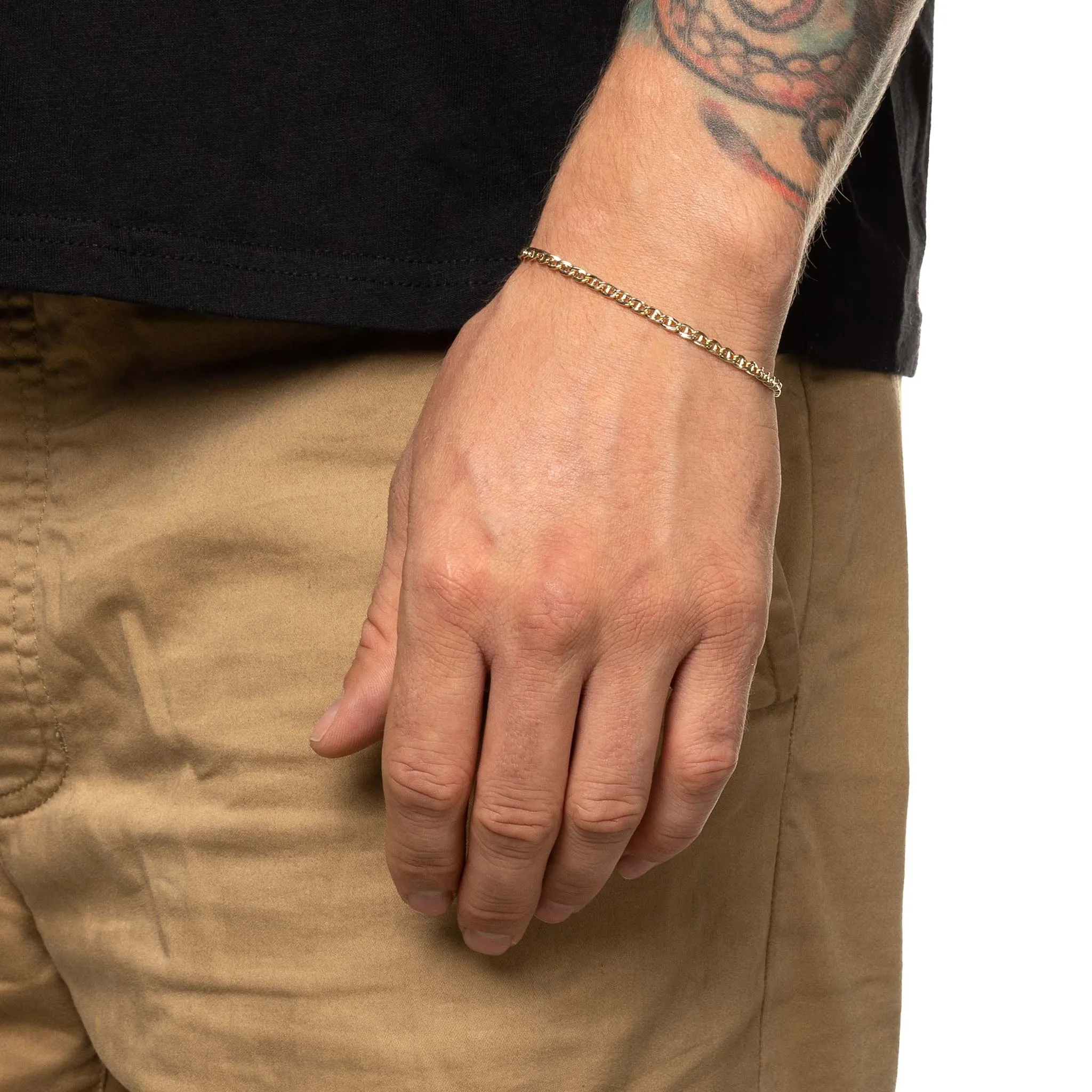 Bar Curb Chain Bracelet (14K) sold by MAPLE product image thumbnail 3