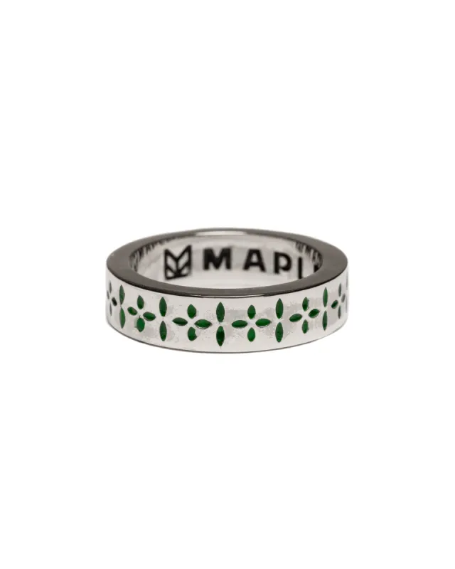 Bandana Ring (Silver 925/Green Enamel) sold by MAPLE