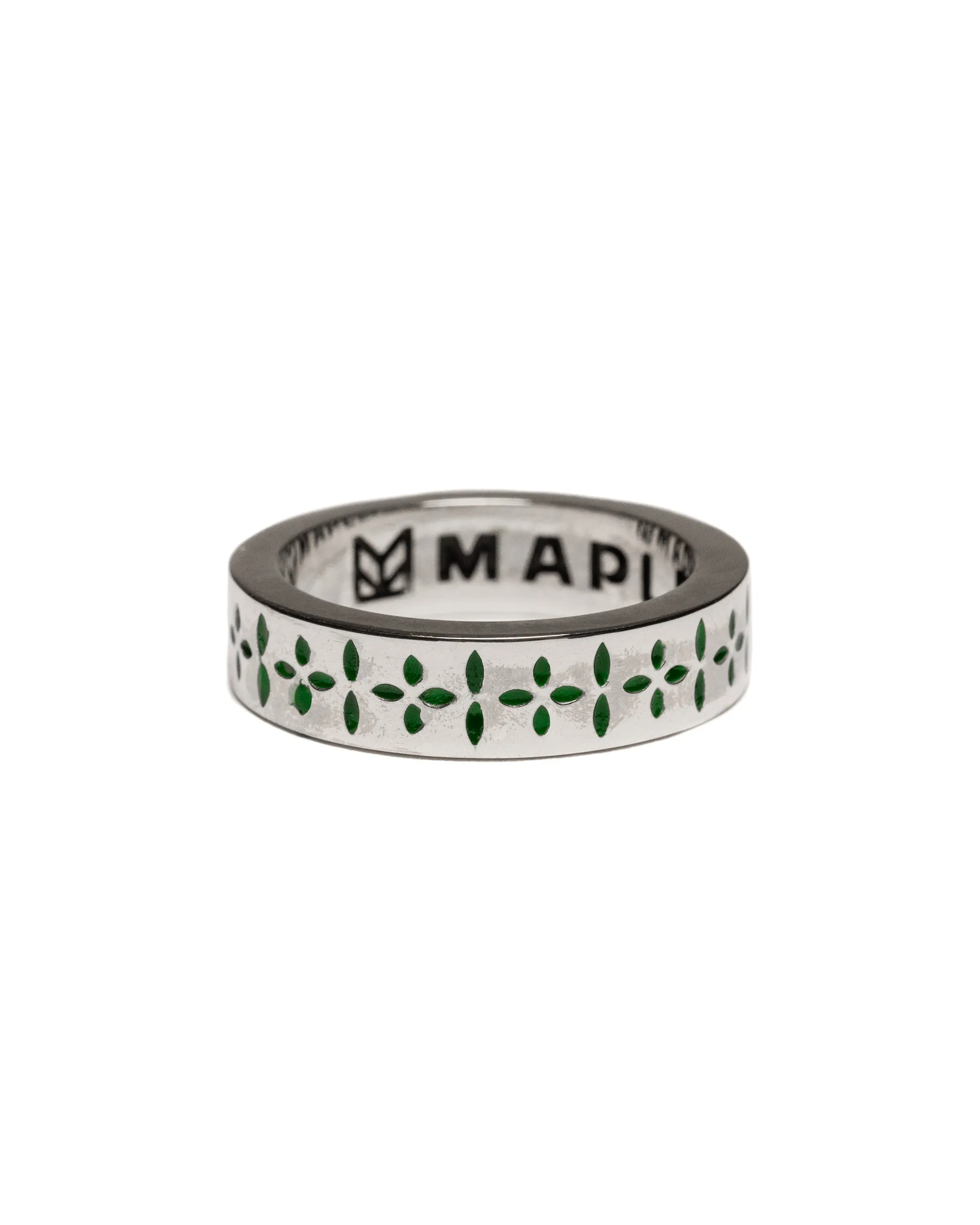Bandana Ring (Silver 925/Green Enamel) sold by MAPLE