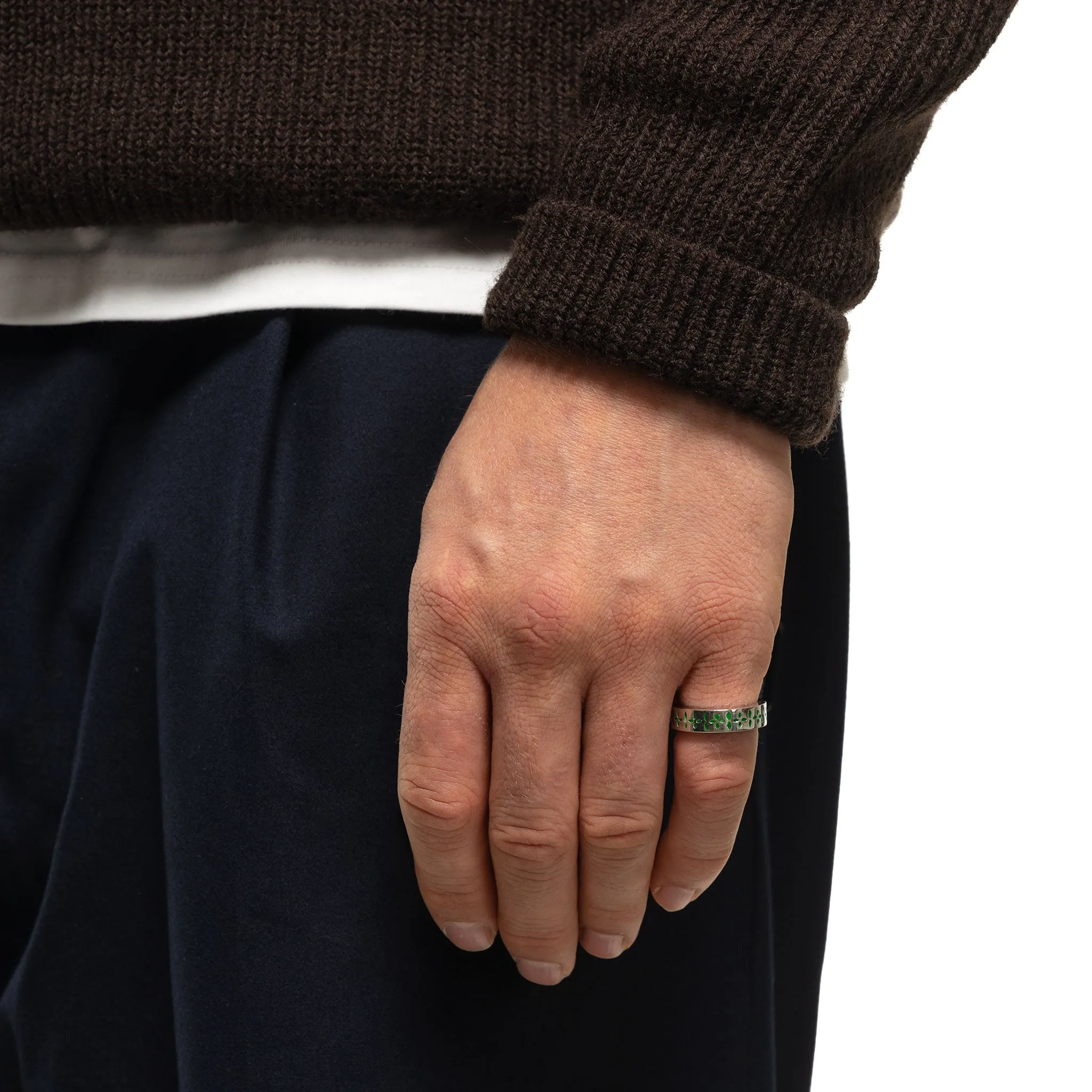 Bandana Ring (Silver 925/Green Enamel) sold by MAPLE product image thumbnail 3