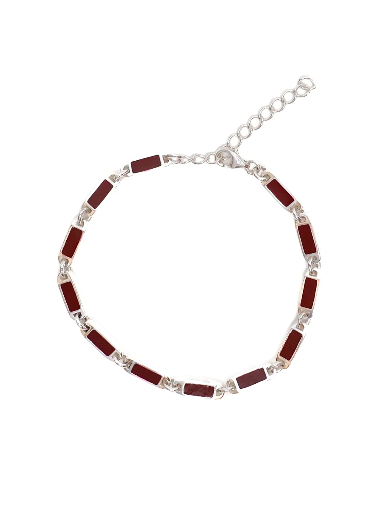 Poncho Bracelet (Silver 925/Blood Red) sold by MAPLE