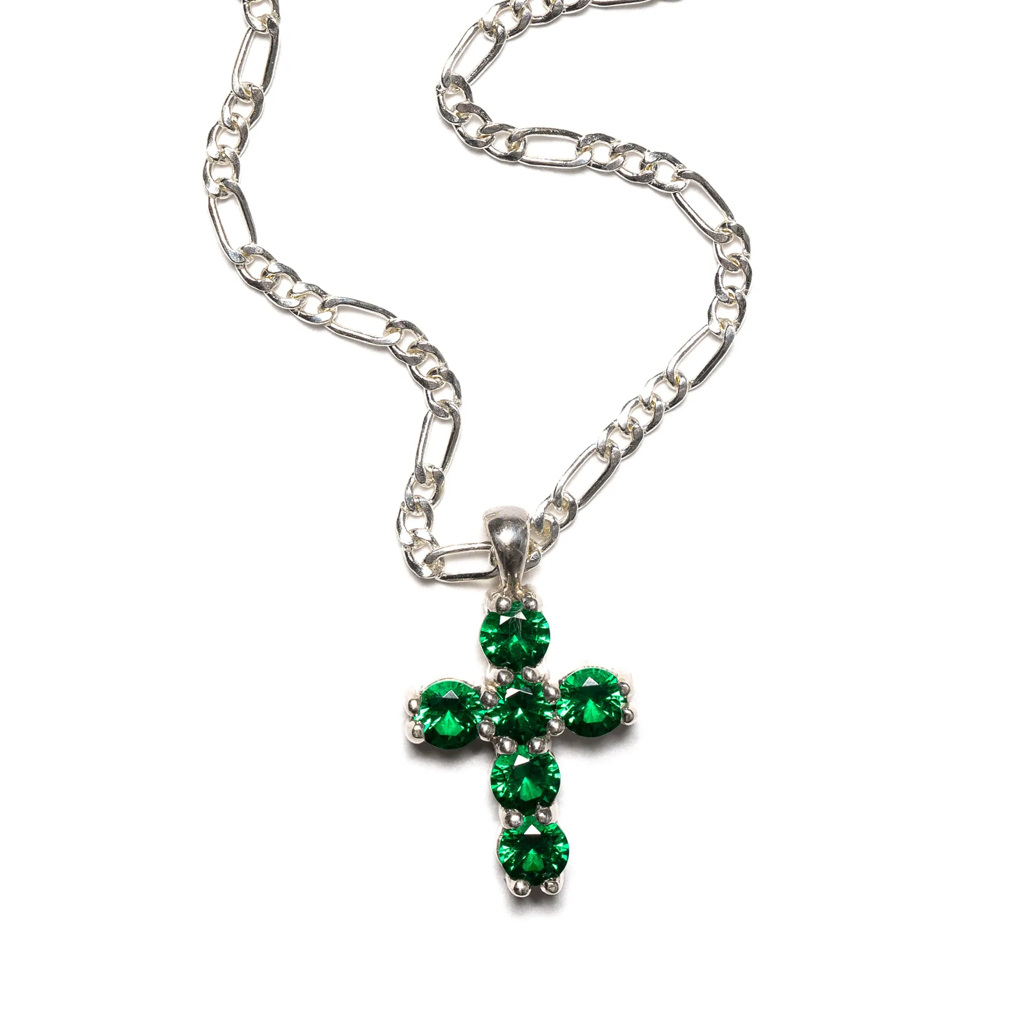 Cross Chain (Silver 925/Emerald) sold by MAPLE product image thumbnail 2