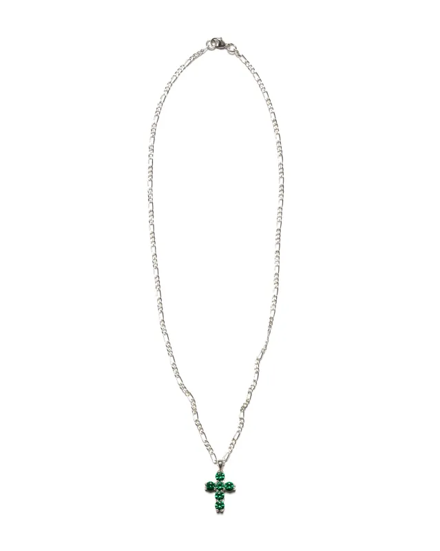 Cross Chain (Silver 925/Emerald) made by MAPLE