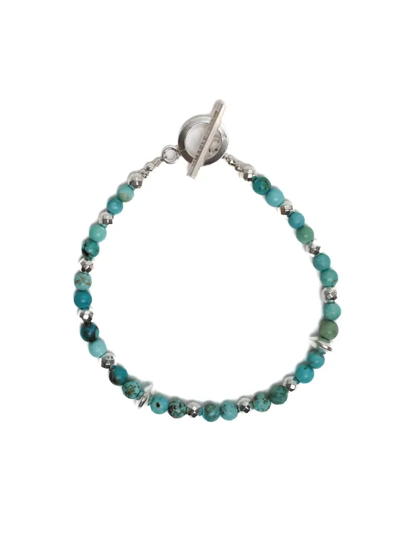 Madina Beaded Bracelet Silver 925/Turquoise made by MAPLE