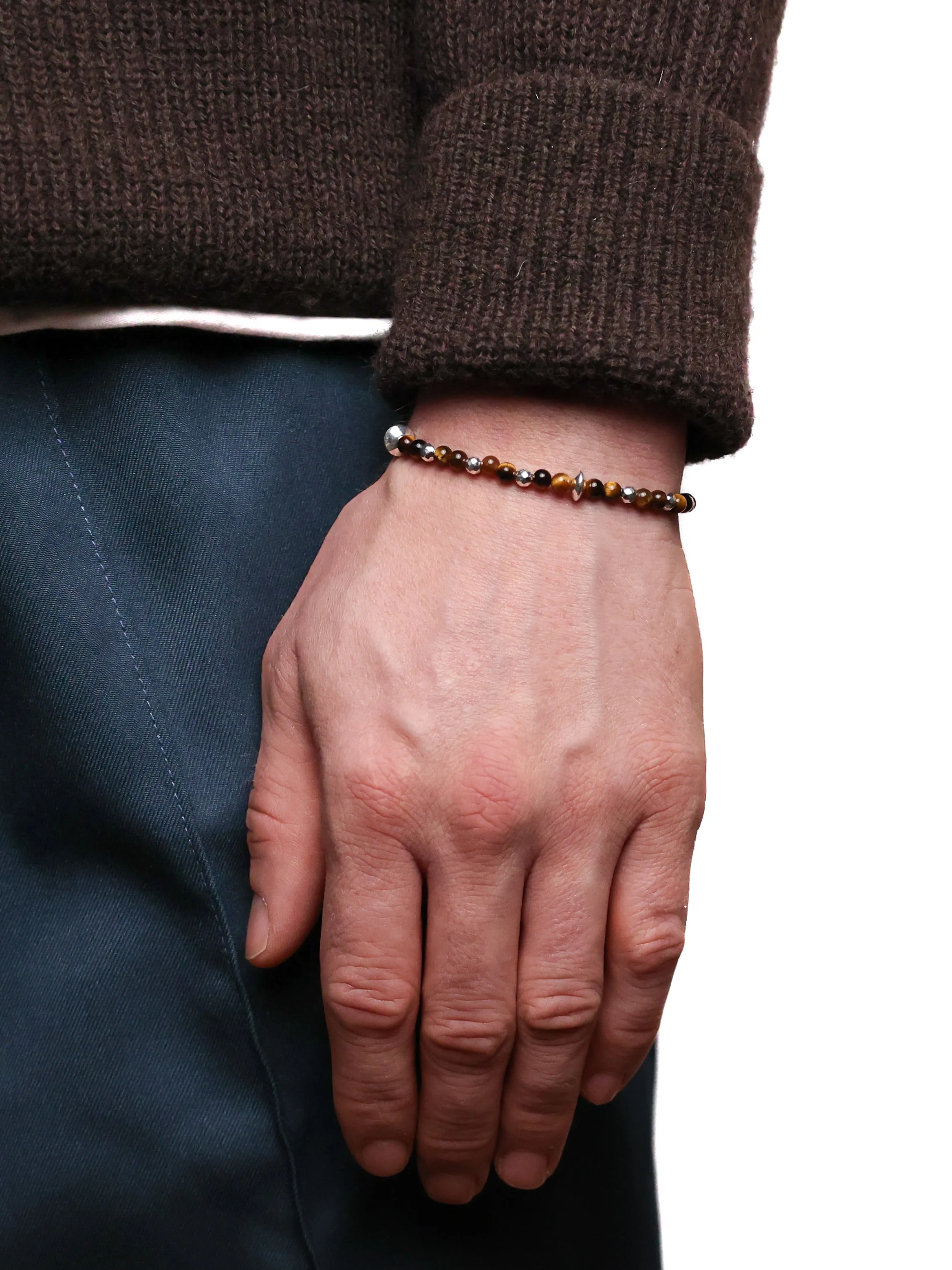 Madina Beaded Bracelet (Silver 925/Tiger Eye) sold by MAPLE product image thumbnail 2