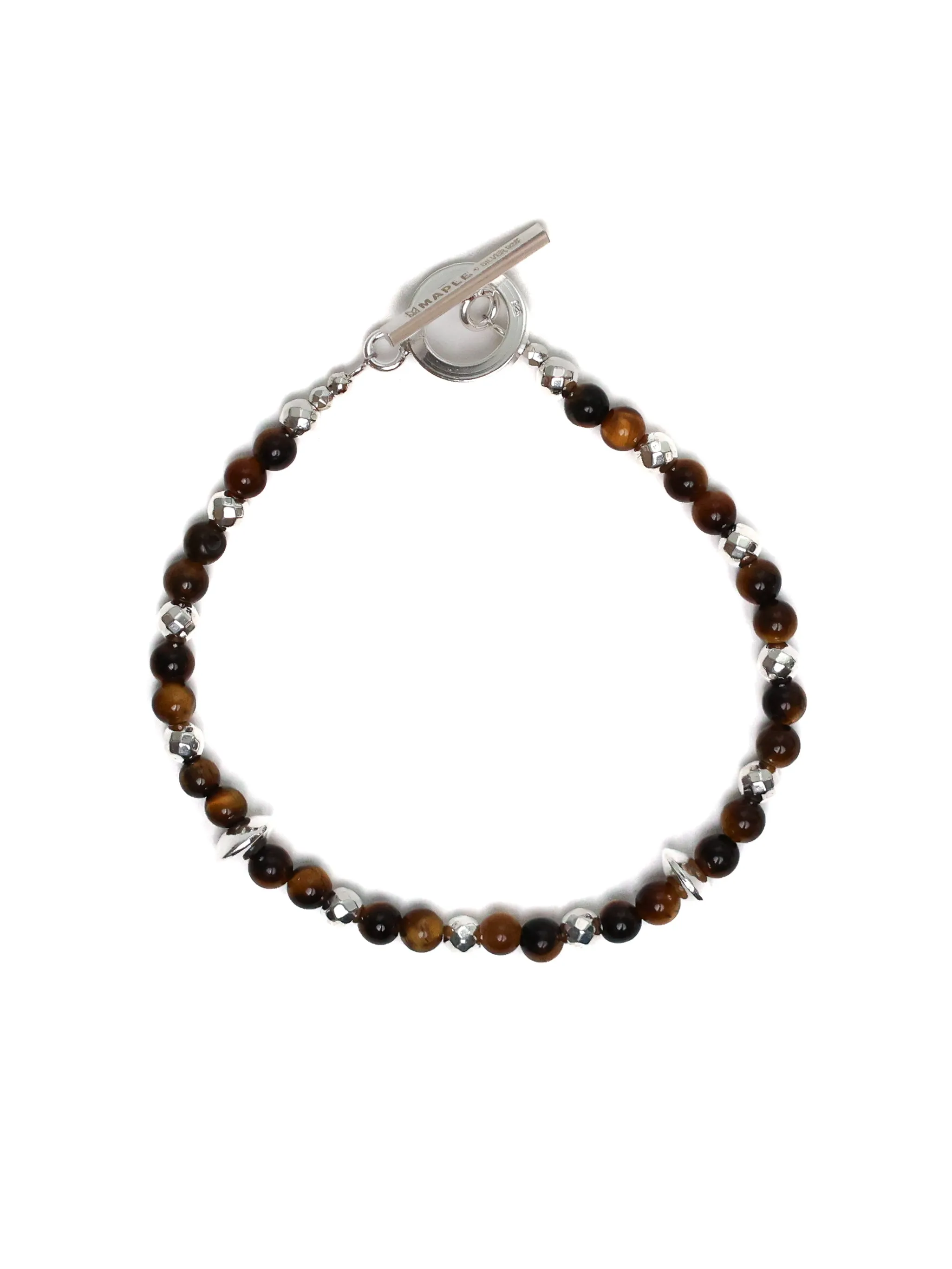 Madina Beaded Bracelet (Silver 925/Tiger Eye) sold by MAPLE