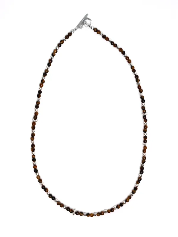 Madina Beaded Necklace (Silver 925/Tiger Eye) made by MAPLE