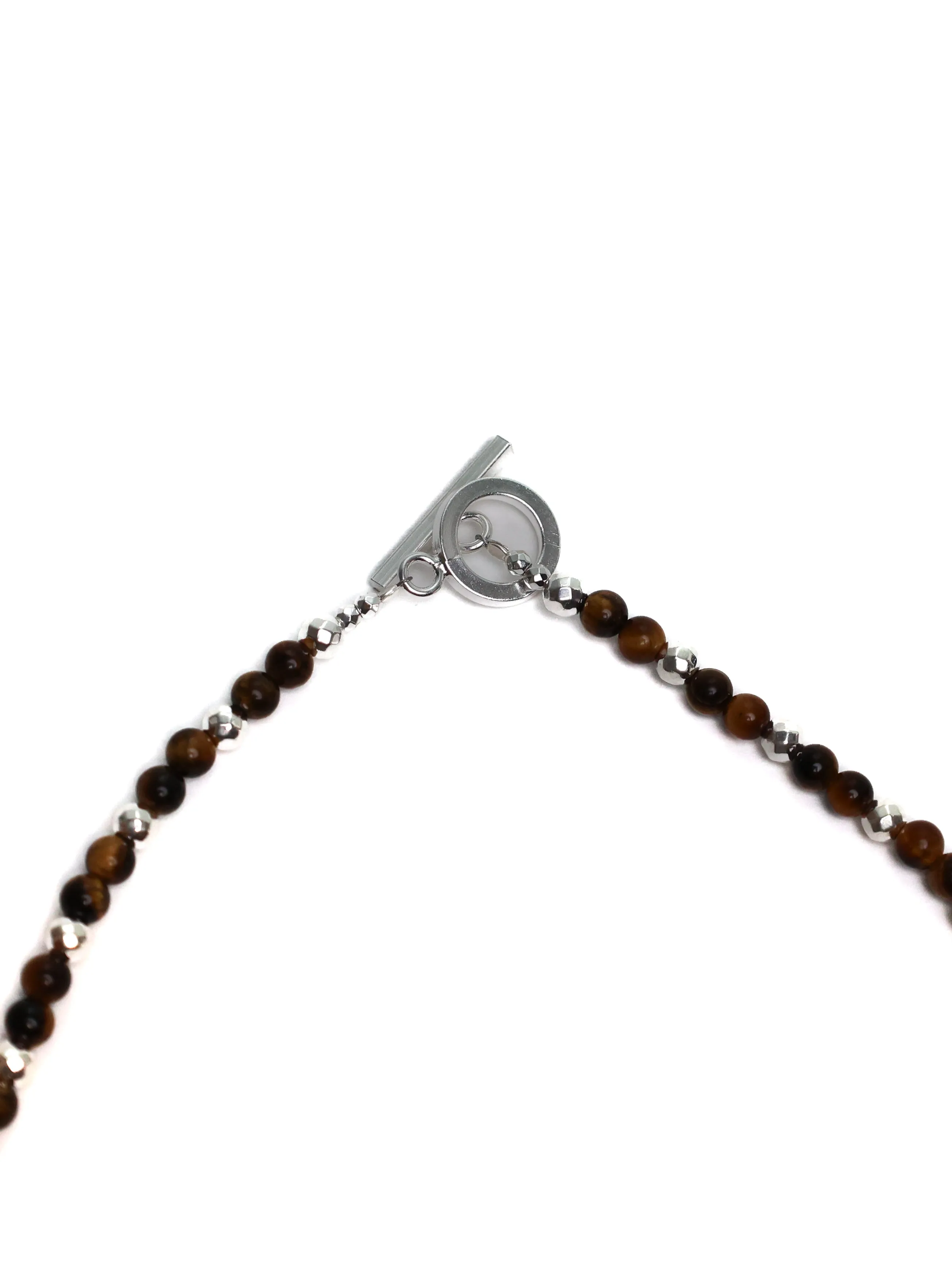 Madina Beaded Necklace (Silver 925/Tiger Eye) sold by MAPLE product image thumbnail 3