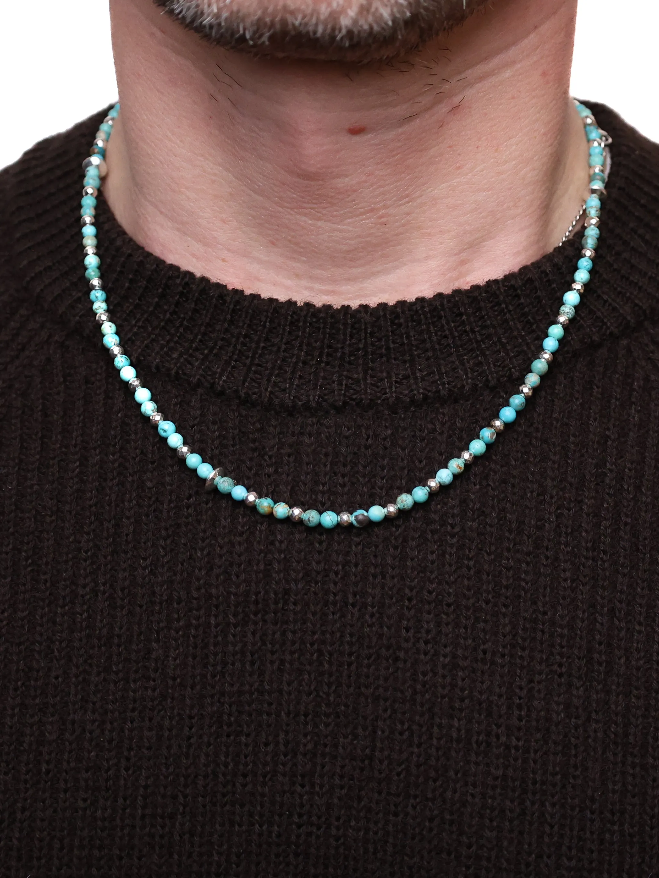 Madina Beaded Necklace (Silver 925/Turquoise) sold by MAPLE product image thumbnail 2