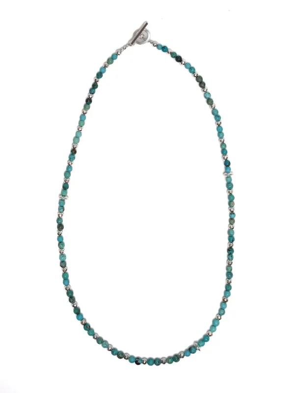 Madina Beaded Necklace (Silver 925/Turquoise) made by MAPLE