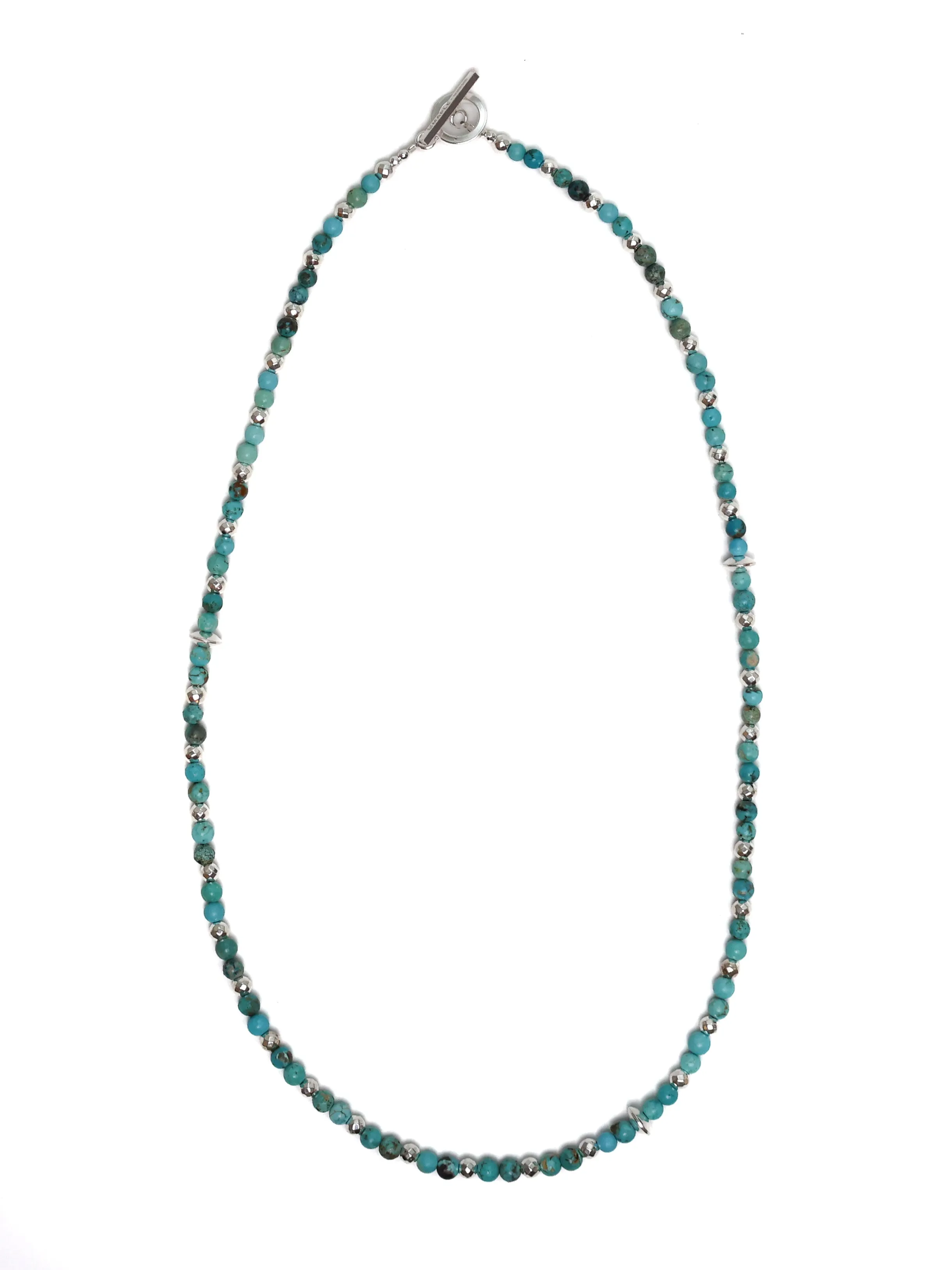 Madina Beaded Necklace (Silver 925/Turquoise) sold by MAPLE