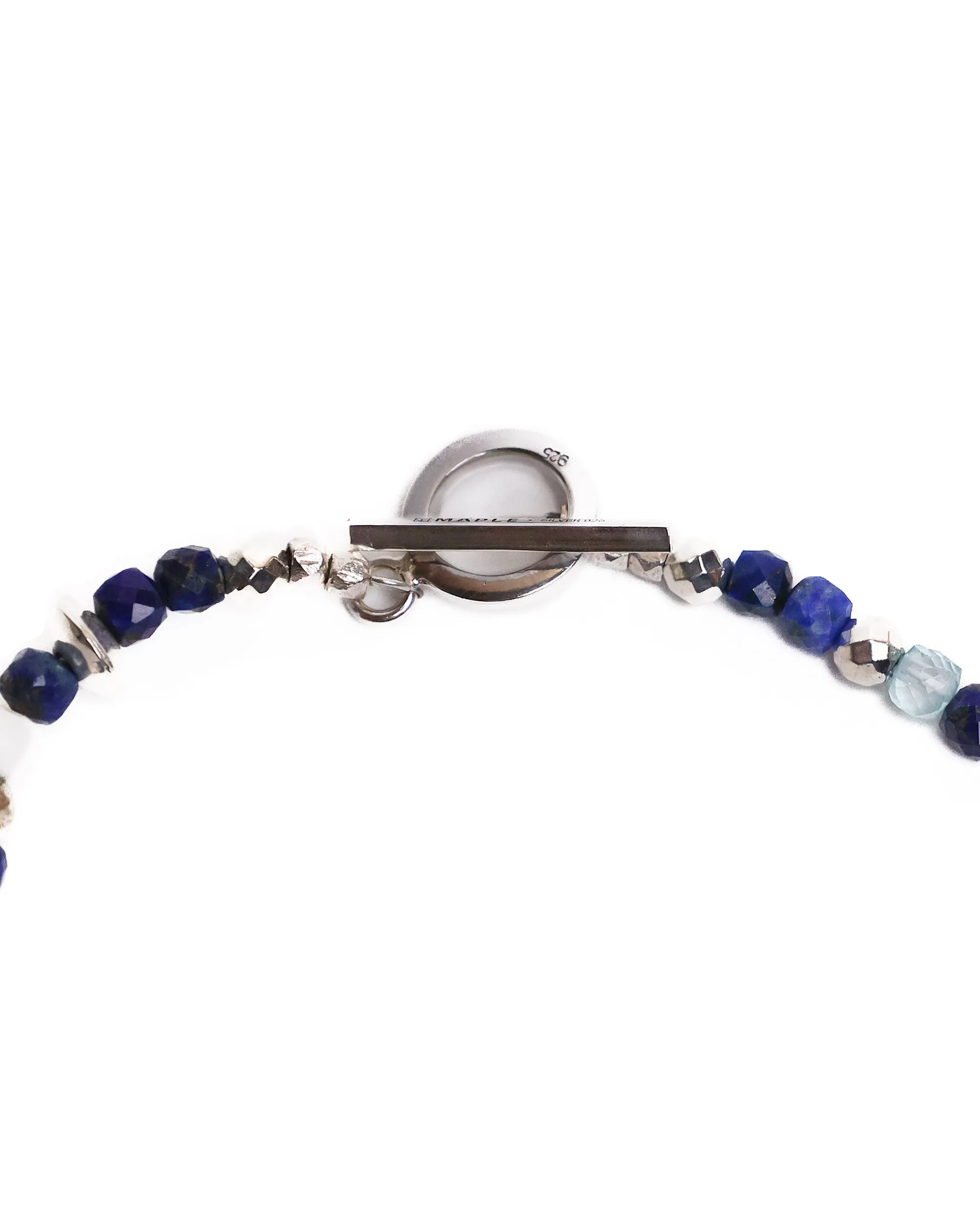 Madina Beaded Necklace (Silver 925/Navy) sold by MAPLE product image thumbnail 4