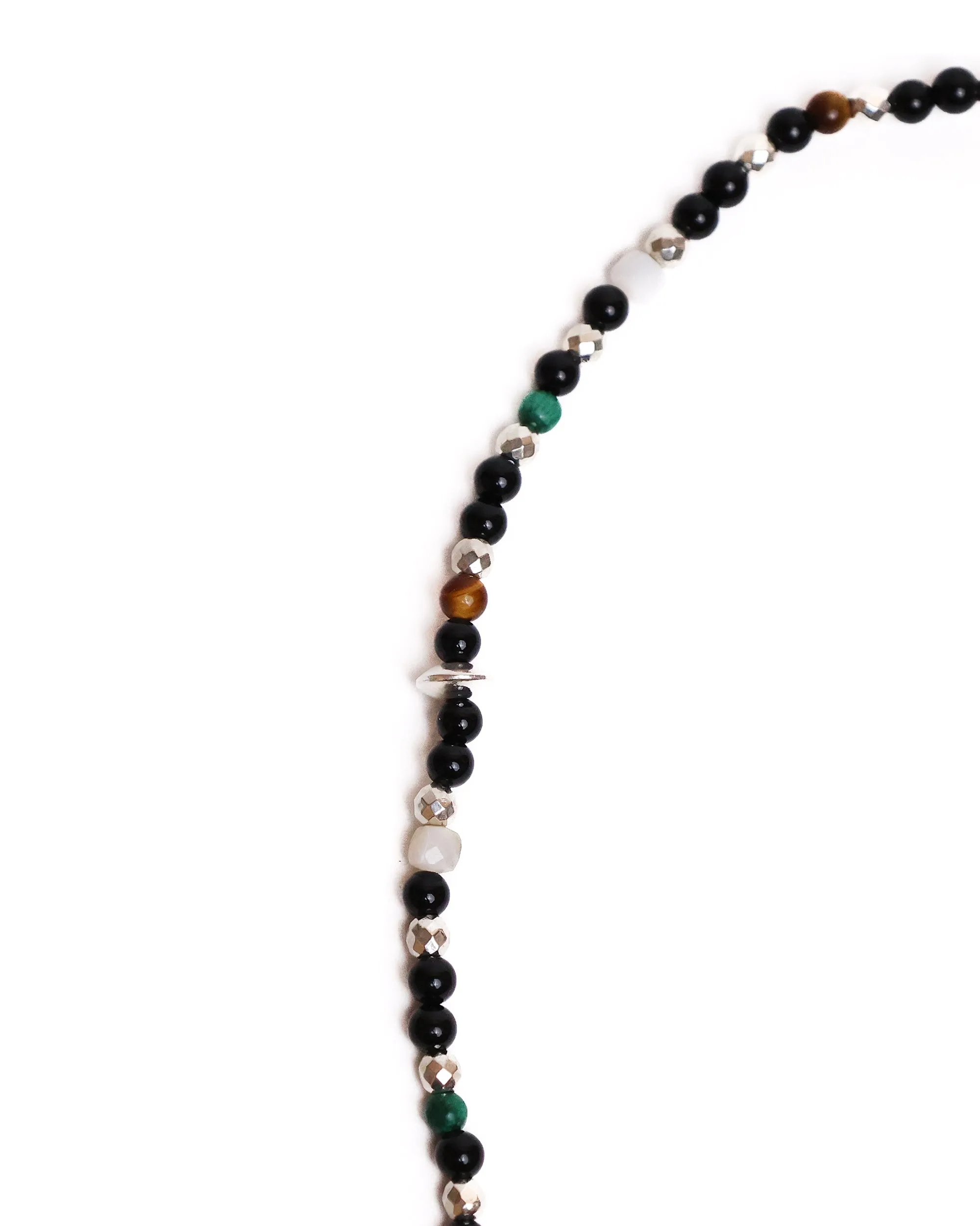 Madina Beaded Necklace (Silver 925/Black) sold by MAPLE product image thumbnail 3
