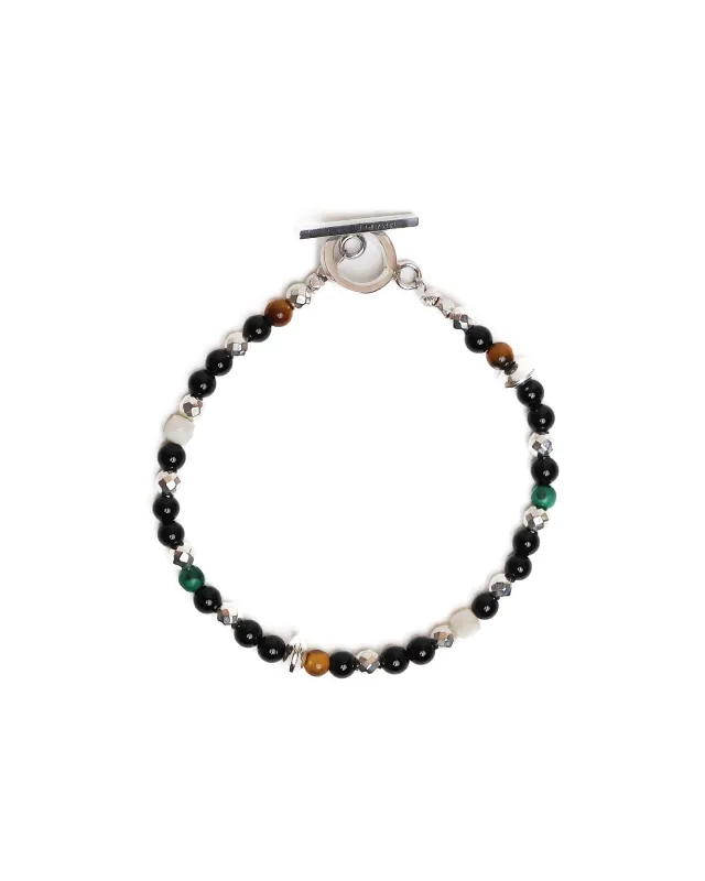 Madina Beaded Bracelet (Silver 925/Black) made by MAPLE