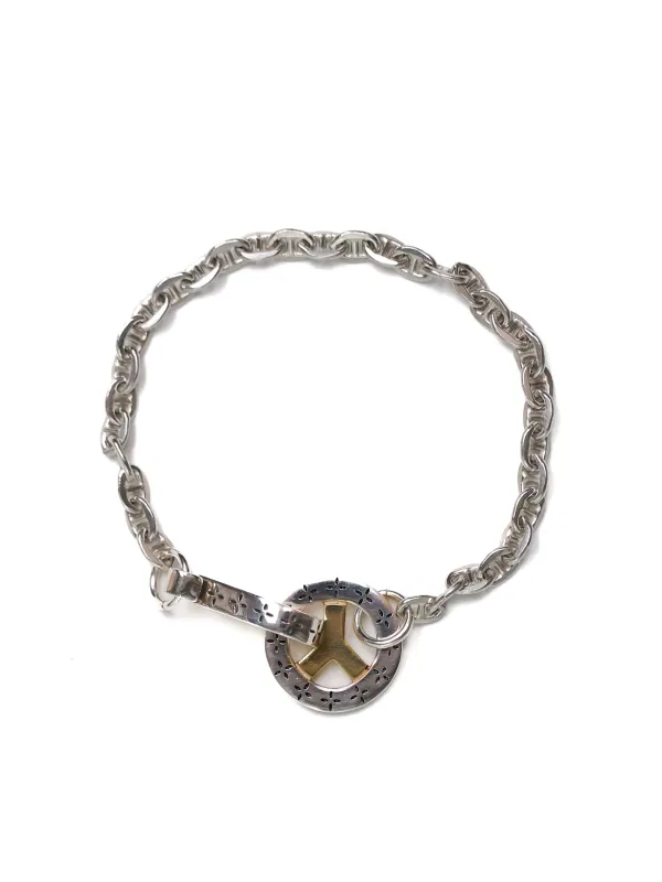 Peace Wheel Mariner Bracelet Silver 925/14K Gold made by MAPLE