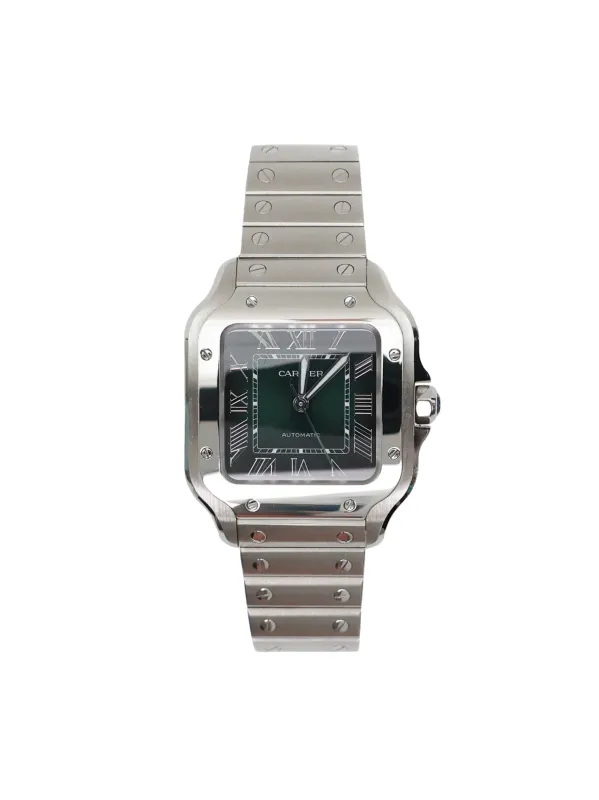 Cartier Santos Medium (Steel/Green Dial) made by Cartier