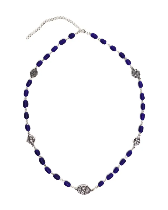 Camino Chain (Silver 925/Navy Glass) made by MAPLE