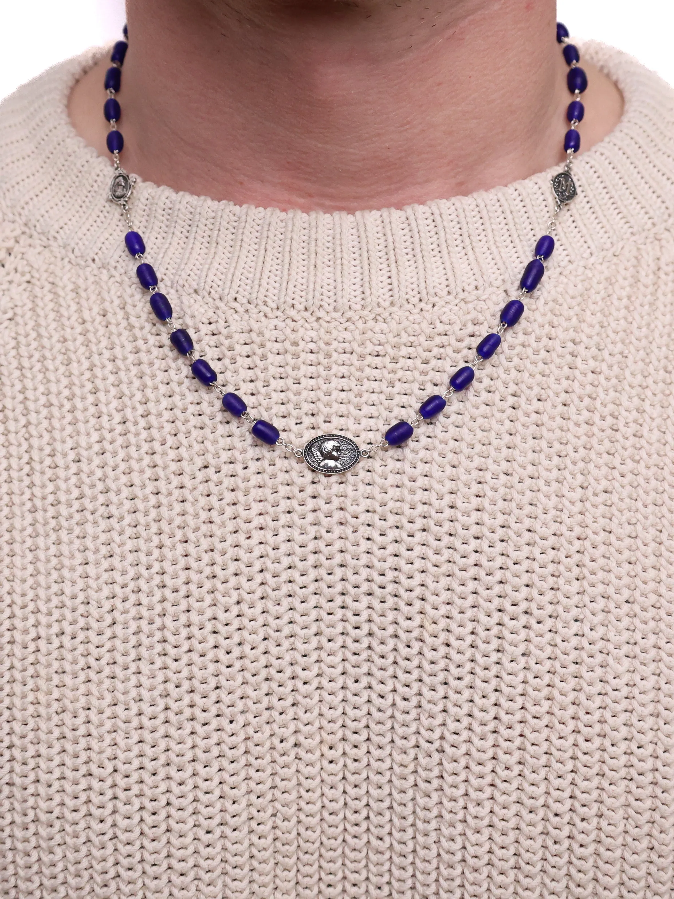 Camino Chain (Silver 925/Navy Glass) sold by MAPLE product image thumbnail 2