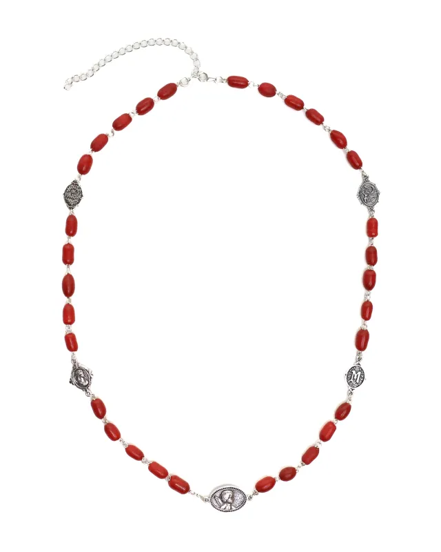 Camino Chain (Silver 925/Red Glass) made by MAPLE