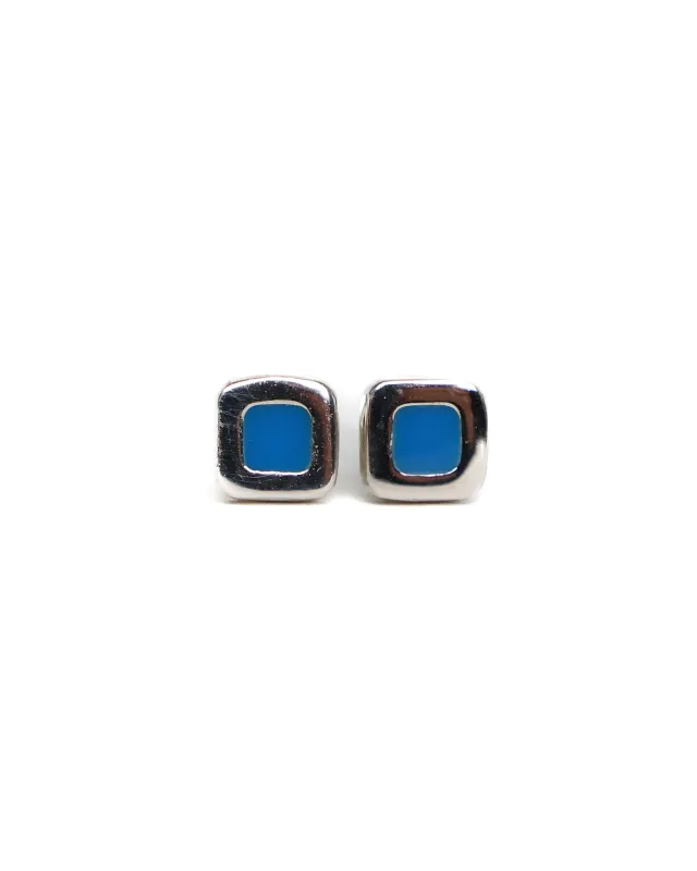 Sylvester Stud Earrings (Silver 925/Turquoise Resin) made by MAPLE