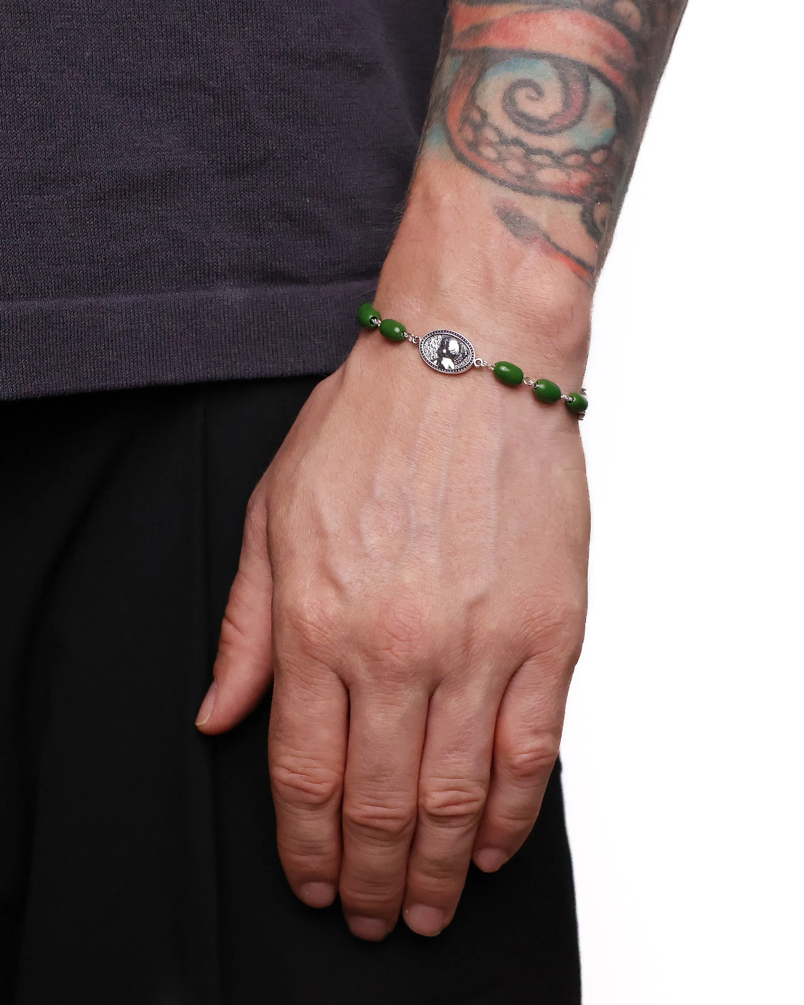 Camino Bracelet (Silver 925/Green Glass) sold by MAPLE product image thumbnail 2