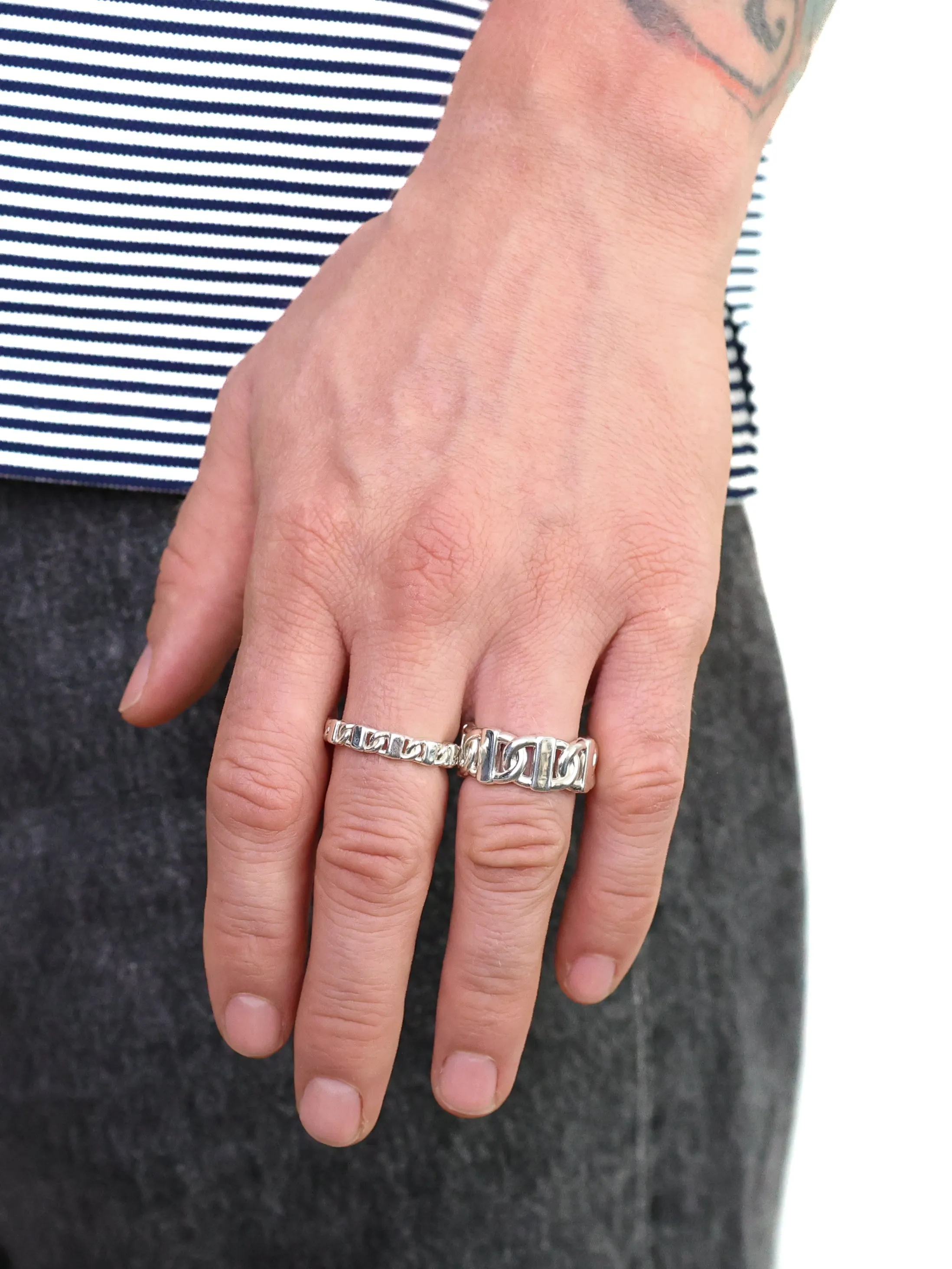 Small June Link Band (Silver 925) sold by MAPLE product image thumbnail 2