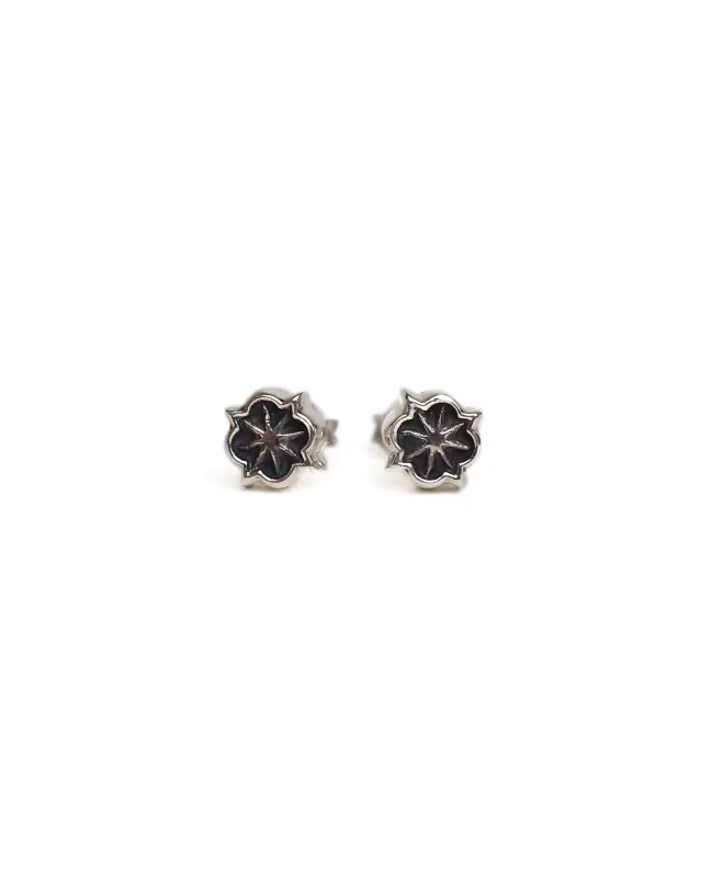 Rose Star Stud Earrings (Silver 925) made by MAPLE