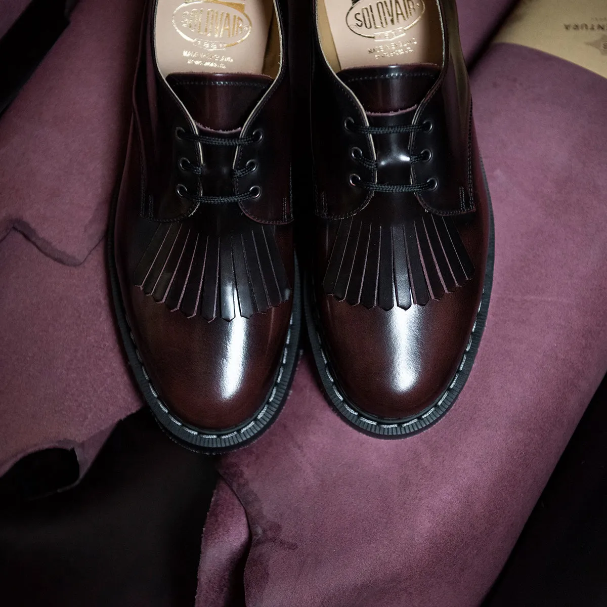 Burgundy Rub-Off Gibson Shoe & Shoe Kiltie sold by Solovair product image thumbnail 4