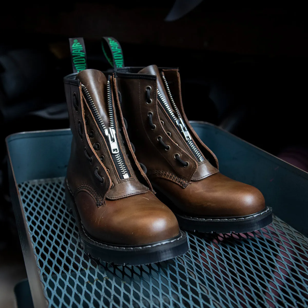 Gaucho Crazy Horse 8 Eye Derby Boot & Zip Guard sold by Solovair product image thumbnail 5