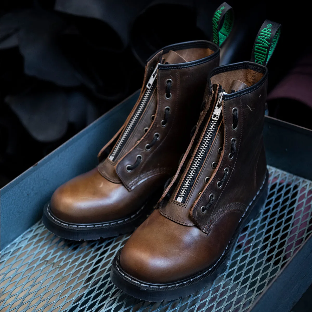 Gaucho Crazy Horse 8 Eye Derby Boot & Zip Guard sold by Solovair product image thumbnail 4