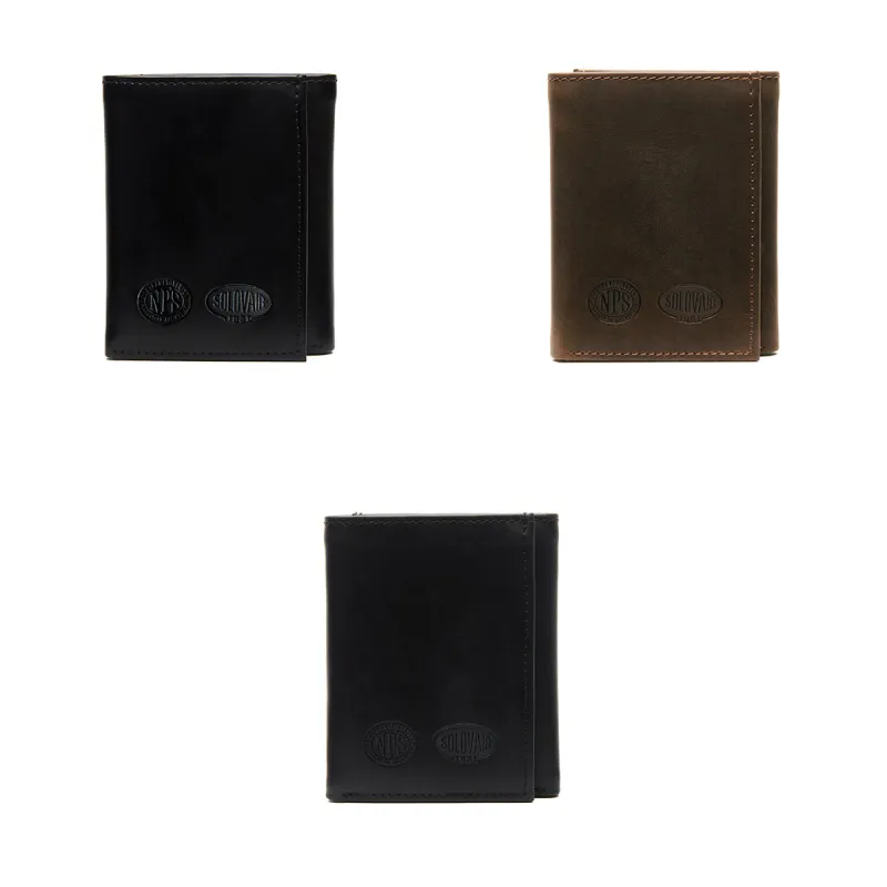 Leather Tri Fold Wallet made by Solovair