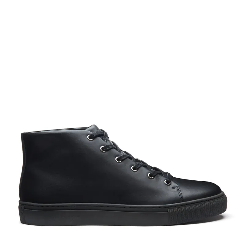 Black Calf High Top Sneaker sold by Solovair