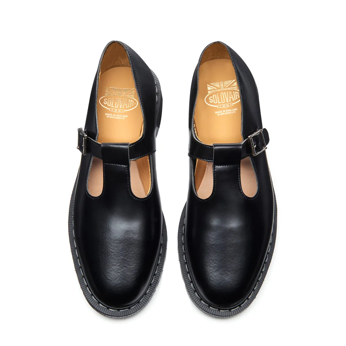 Black Hi-Shine Mary Jane Shoe sold by Solovair product image thumbnail 4