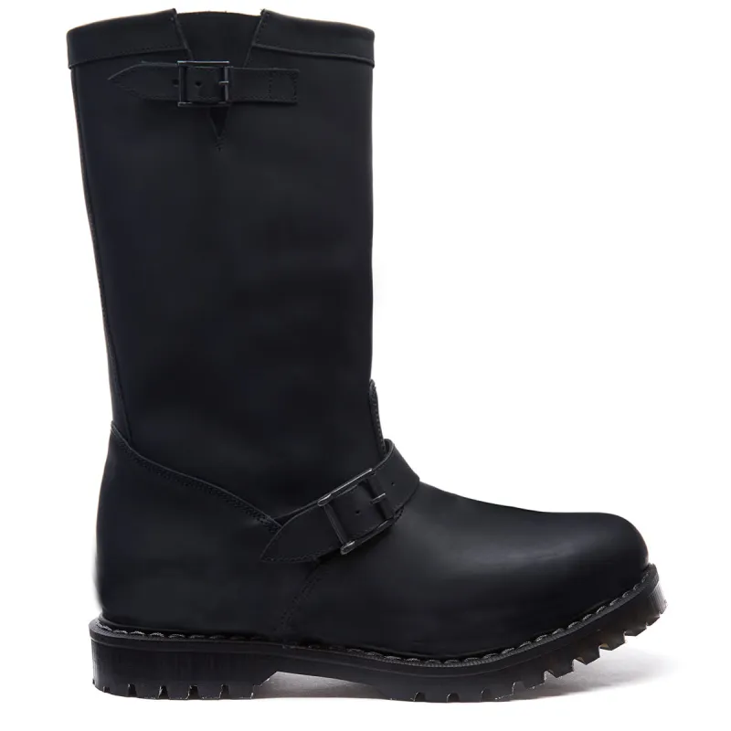 Black Greasy Biker Boot sold by Solovair