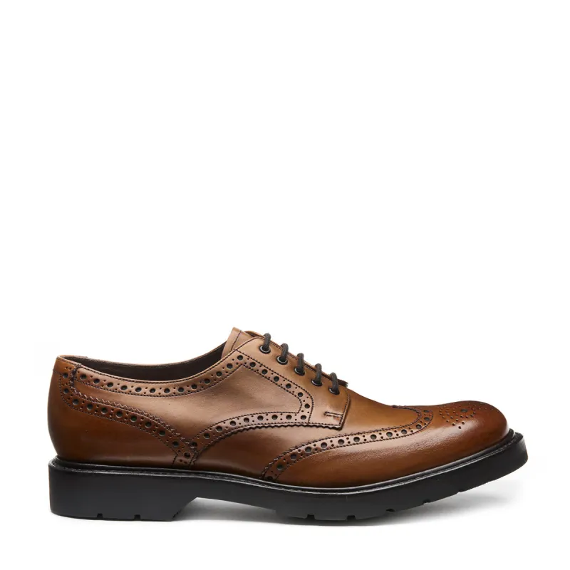 Tan Calf 5 Eye Gibson Brogue Shoe made by Solovair