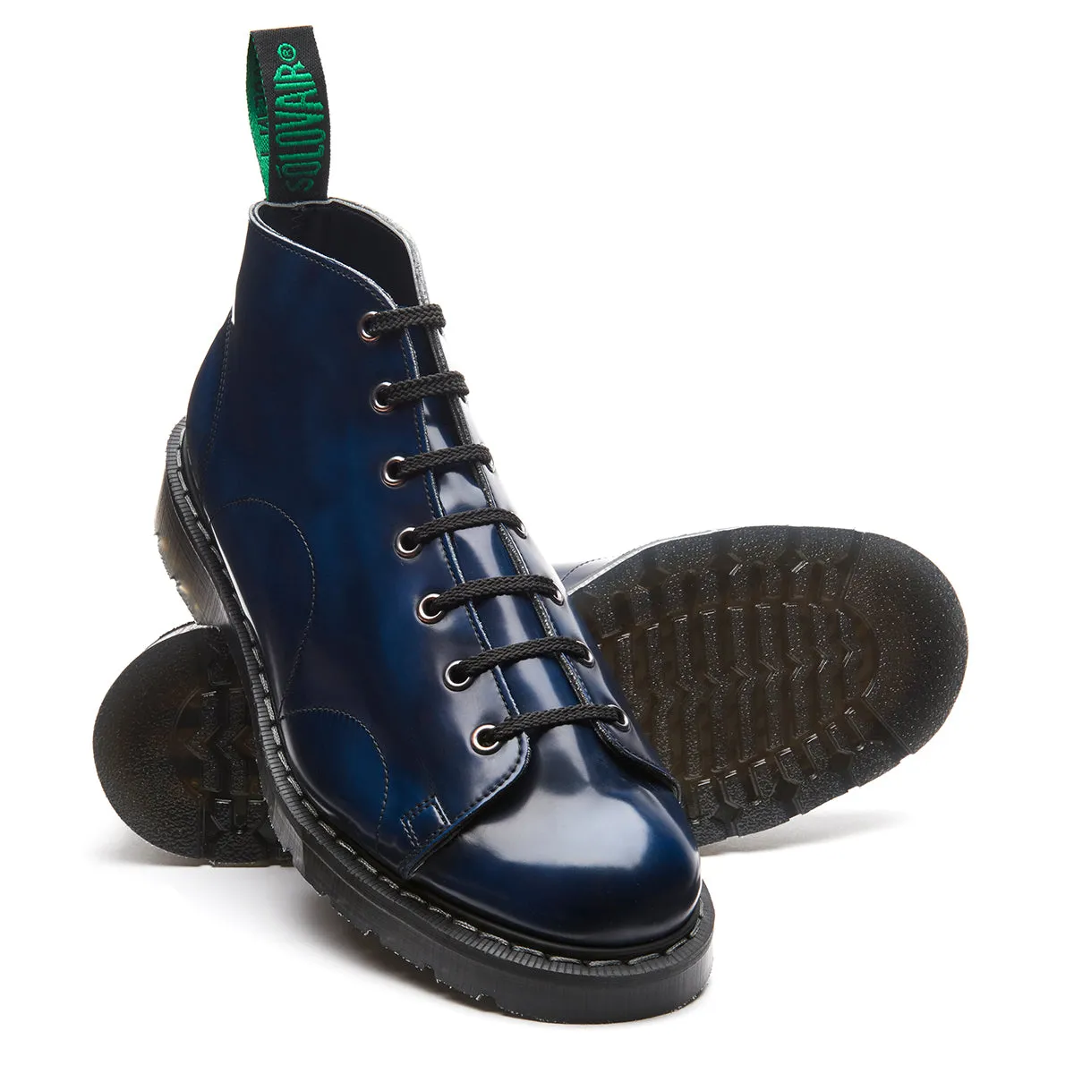 Navy Rub-Off Vegan Monkey Boot sold by Solovair product image thumbnail 2