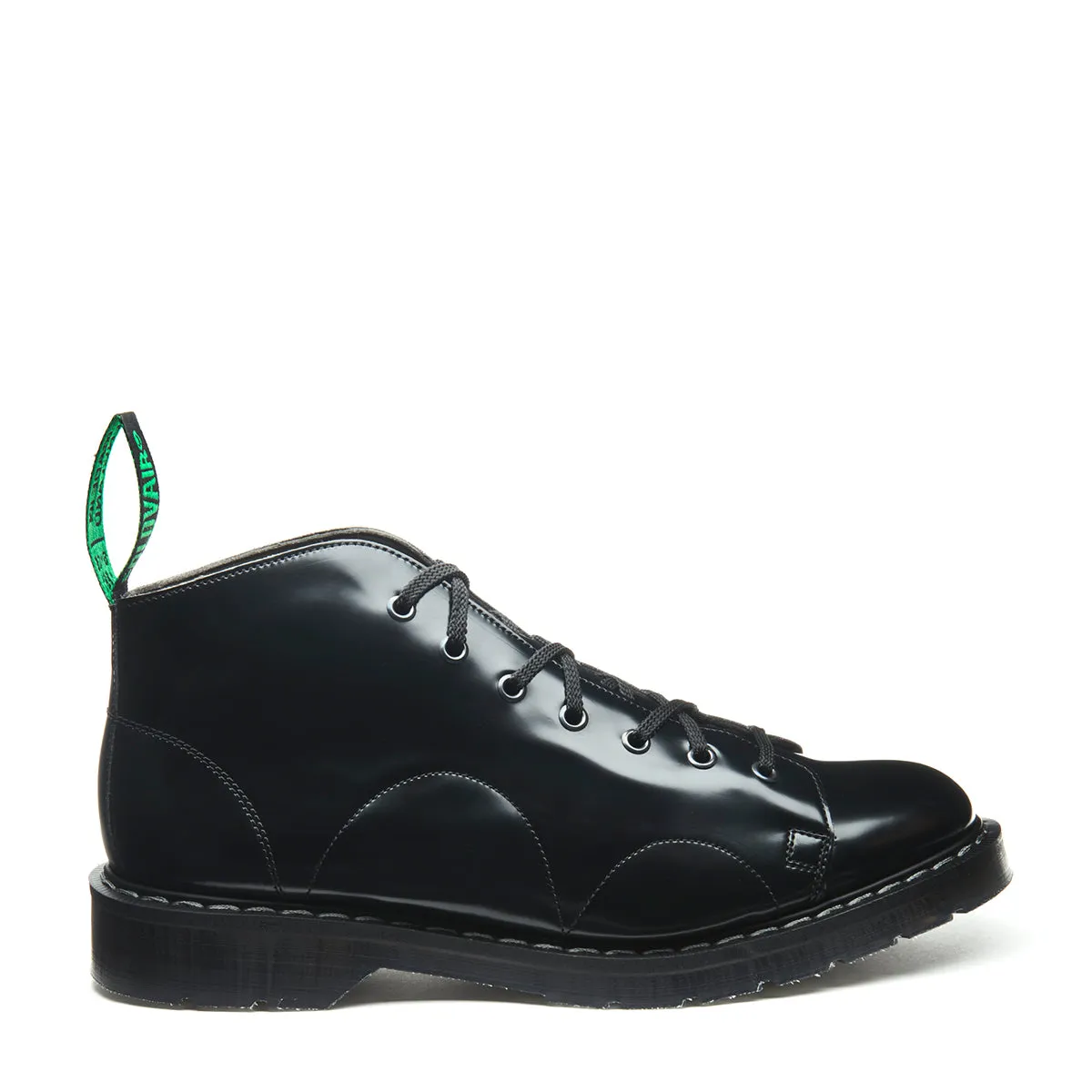 Black Vegan Hi-Shine Monkey Boot sold by Solovair