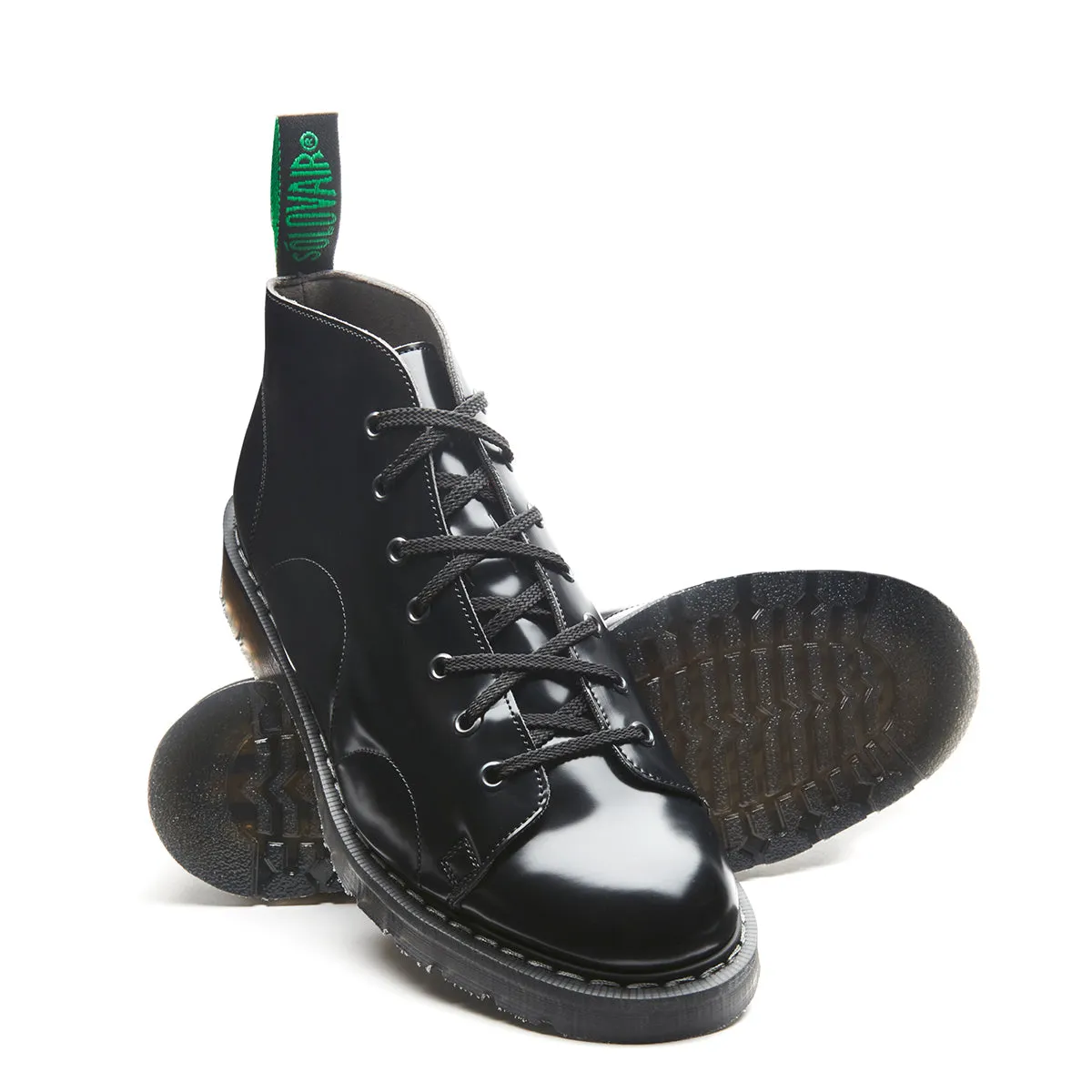 Black Vegan Hi-Shine Monkey Boot sold by Solovair product image thumbnail 2