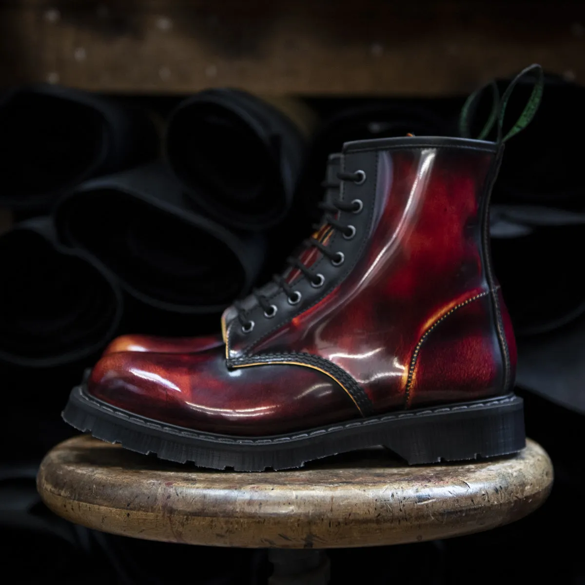Flame Rub-Off 8 Eye Derby Boot sold by Solovair product image thumbnail 2