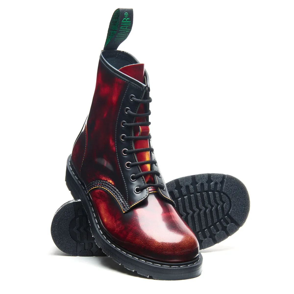 Flame Rub-Off 8 Eye Derby Boot sold by Solovair product image thumbnail 3